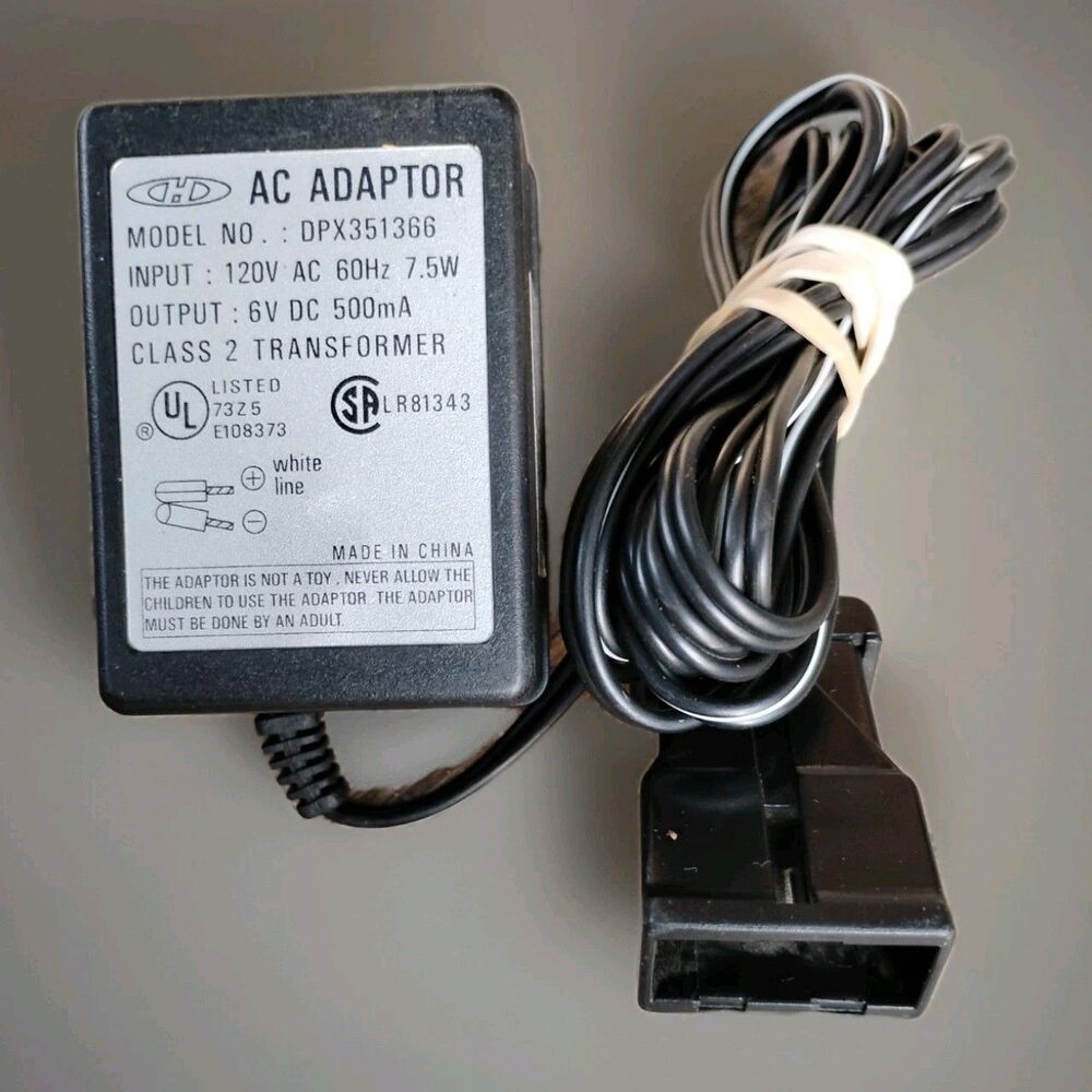 CHD DPX351366 AC Power Supply Battery Charger Adapter 6V DC 500mA